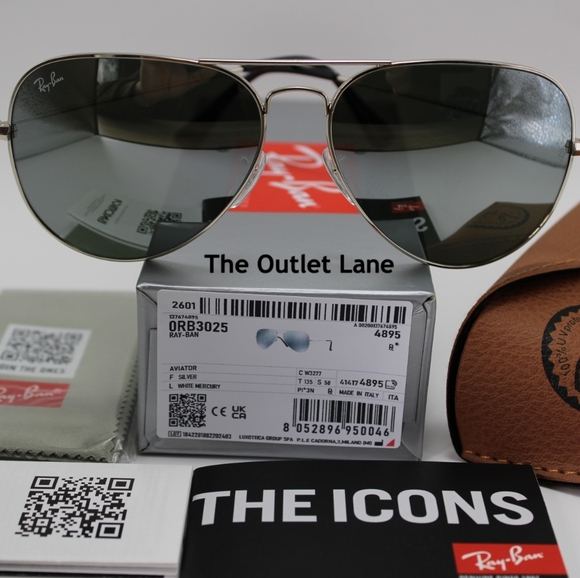 Model Display Ray-Ban Aviator Silver Mirror RB3025 - Picture 3 of 16